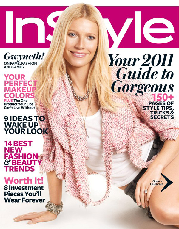 Gwyneth Paltrow InStyle Cover January 2011 - Makeup and Beauty blog