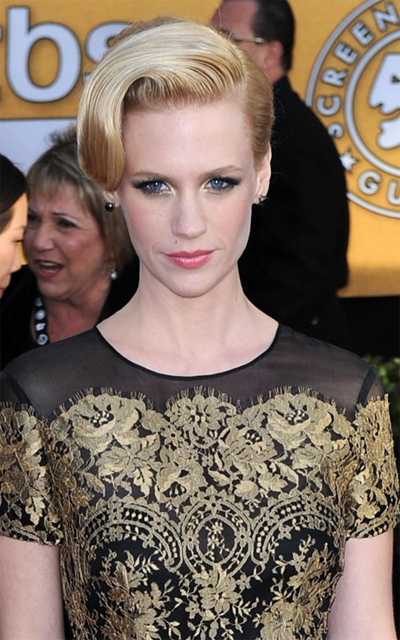 January Jones Hair 2011. On wet hair, Campora began