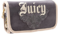 Juicy Couture Trifold Velour Cosmetic Case