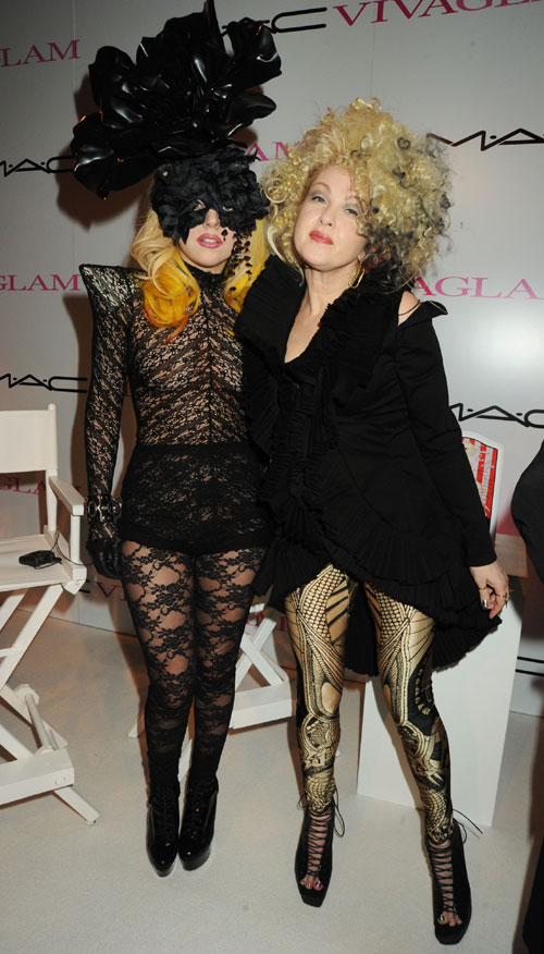 cyndi lauper makeup. Lady Gaga and Cyndi Lauper