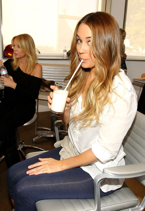 Lauren Conrad Unveils her Milk Mustache Advertisement at The