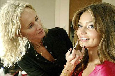 Victoria's Secret top makeup artist Linda Hay (left)