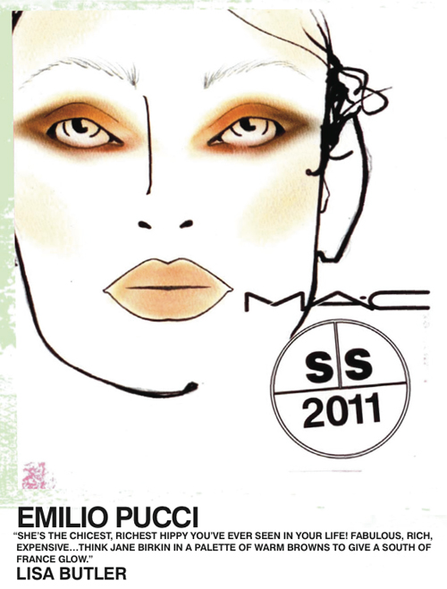 hippy makeup. Emilio Pucci MAC makeup face