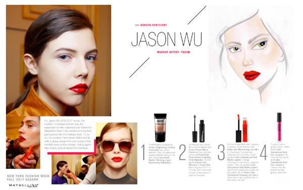 Maybelline New York Jason Wu FW17 Makeup