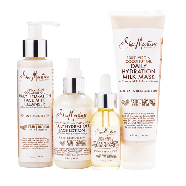 SheaMoisture 100% Virgin Coconut Oil Daily Hydration hair and skin collection