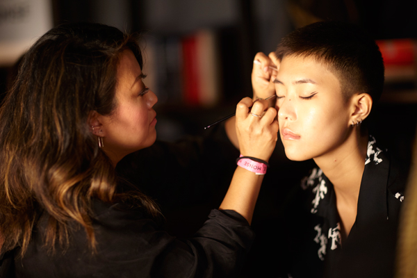 Maybelline New York backstage at MONSE